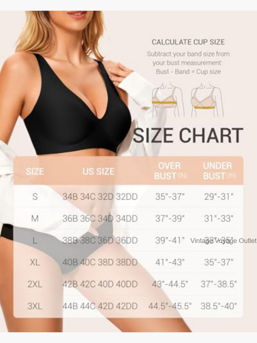 Deep V Wireless Seamless Push Up Bra Plunge Bralette Full Coverage View 6